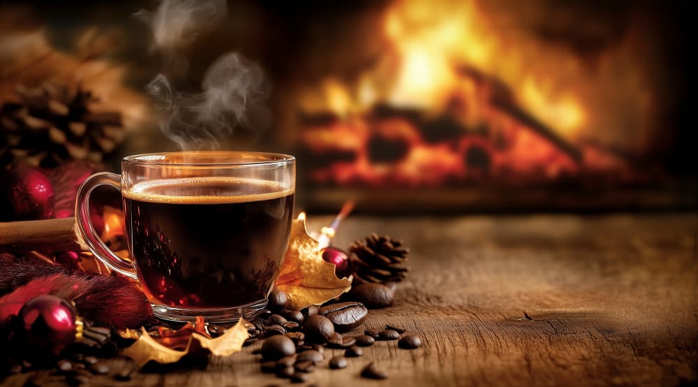 Cozy Coffee Fireplace by Old Artists Studio IV — canvas wall art