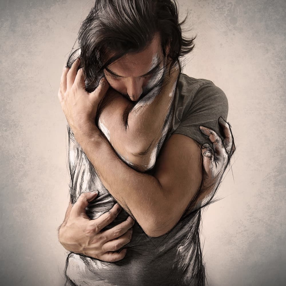 Inner Self Embrace by Sebastien DEL GROSSO — canvas wall art