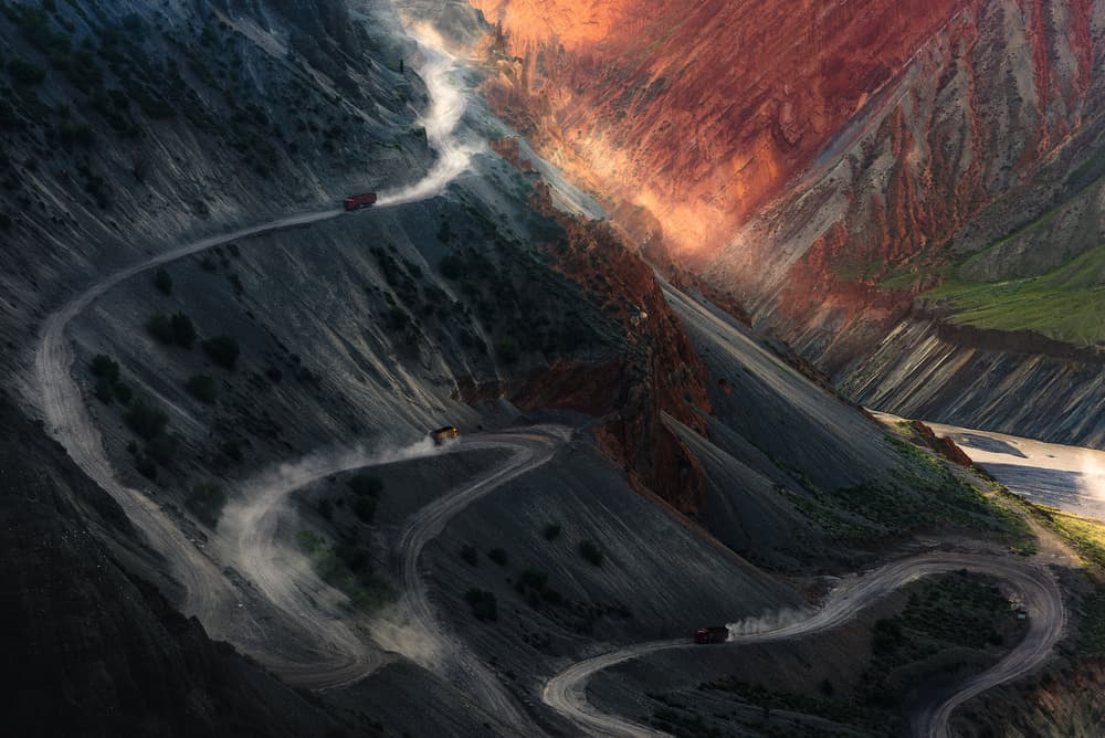 Colorful Mountain Pass by 陆风Landwind — canvas wall art