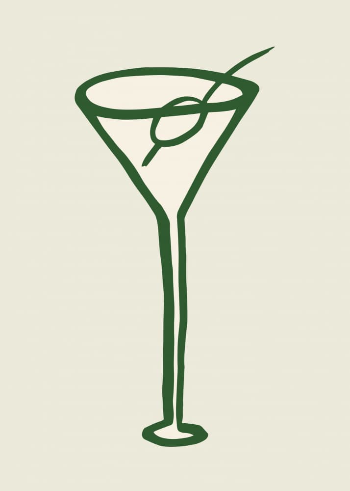 Classic Green Martini by Old Artists Studio — canvas wall art