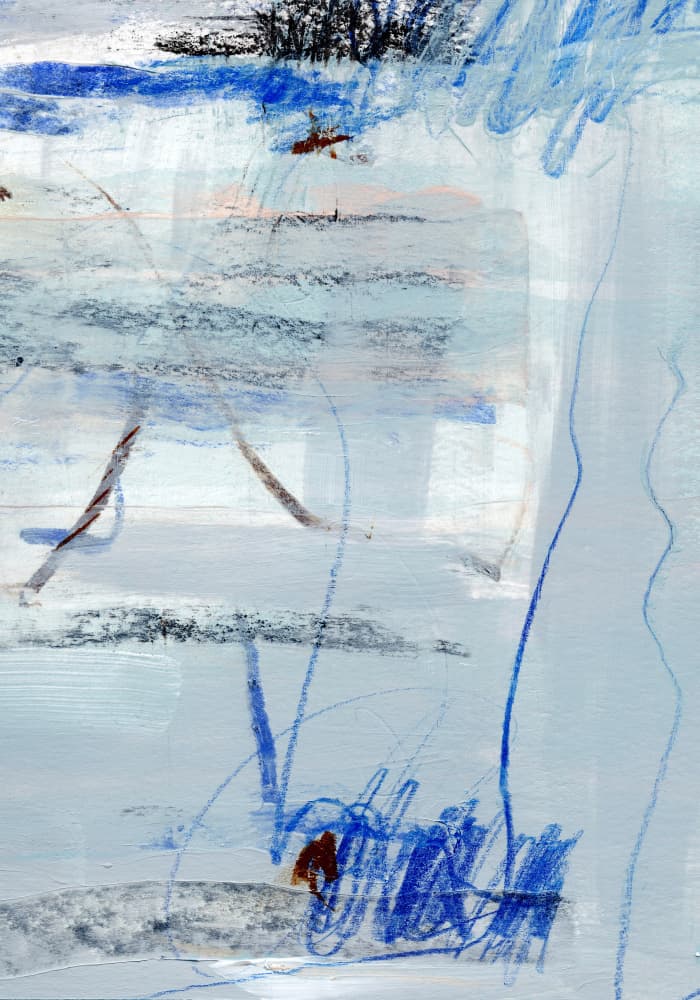 Cool Blue Abstraction by uplusmestudio — canvas wall art