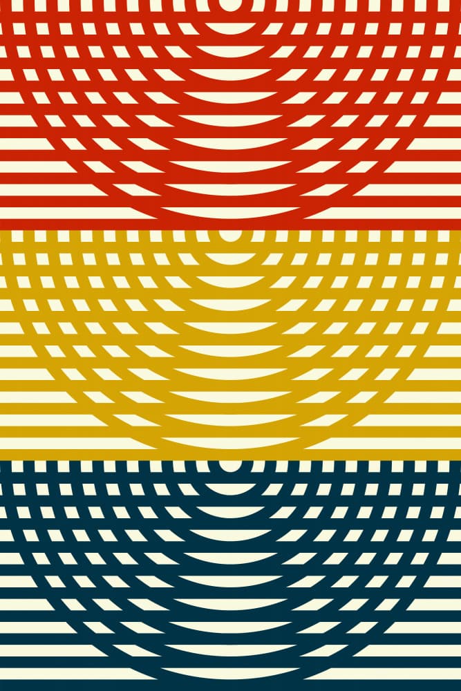 Geometric Color Waves by Petr Strnad — canvas wall art