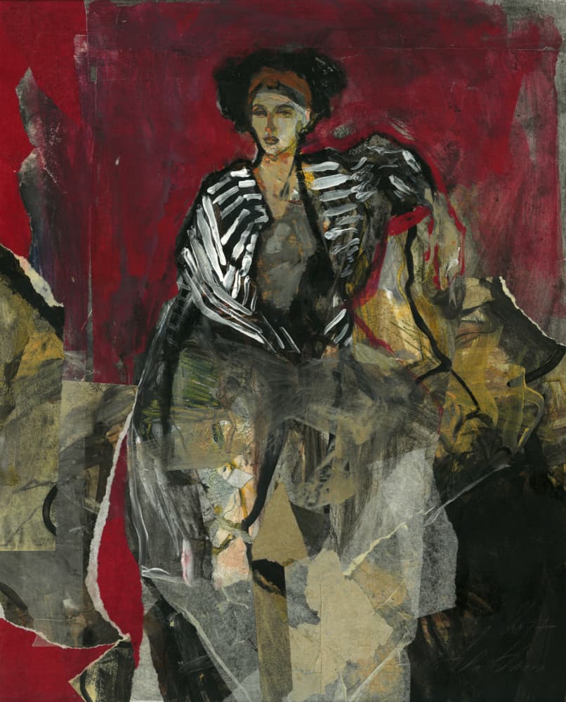 Chic Fashion Portrait by Ute Rathmann — canvas wall art