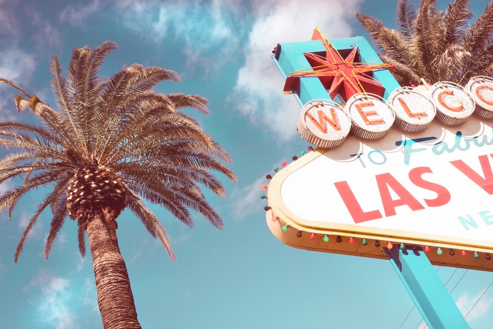 Fabulous Las Vegas Welcome by Old Artists Studio III — canvas wall art