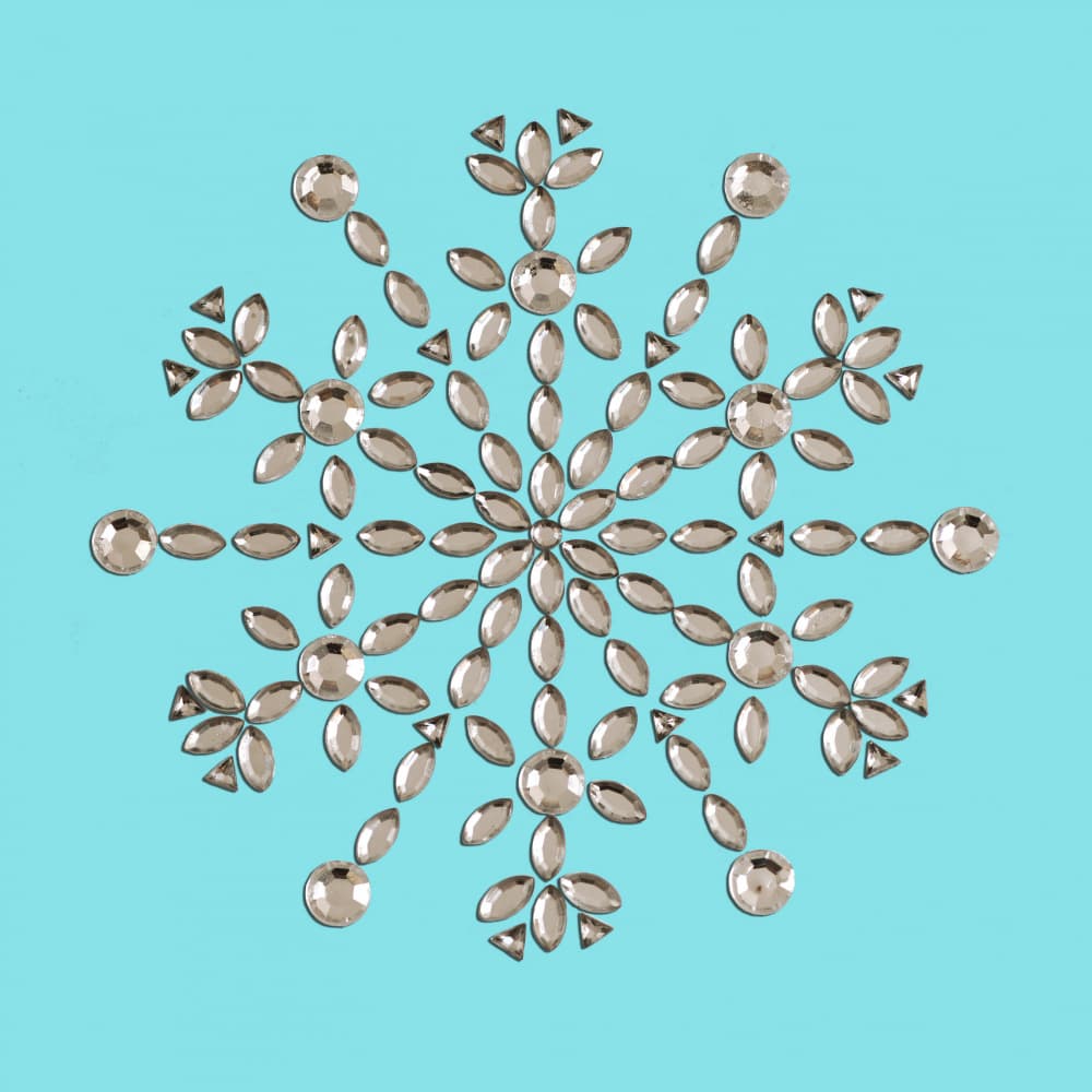 Sparkling Winter Snowflake by Renate Holzner — canvas wall art