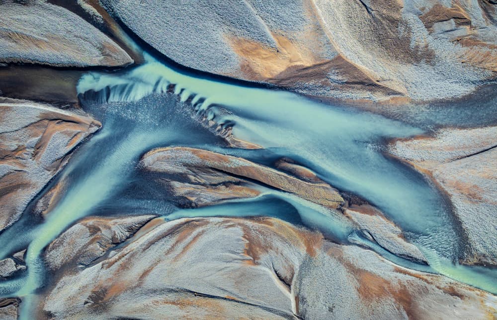 Braided Glacial River by Wei (David) Dai — canvas wall art
