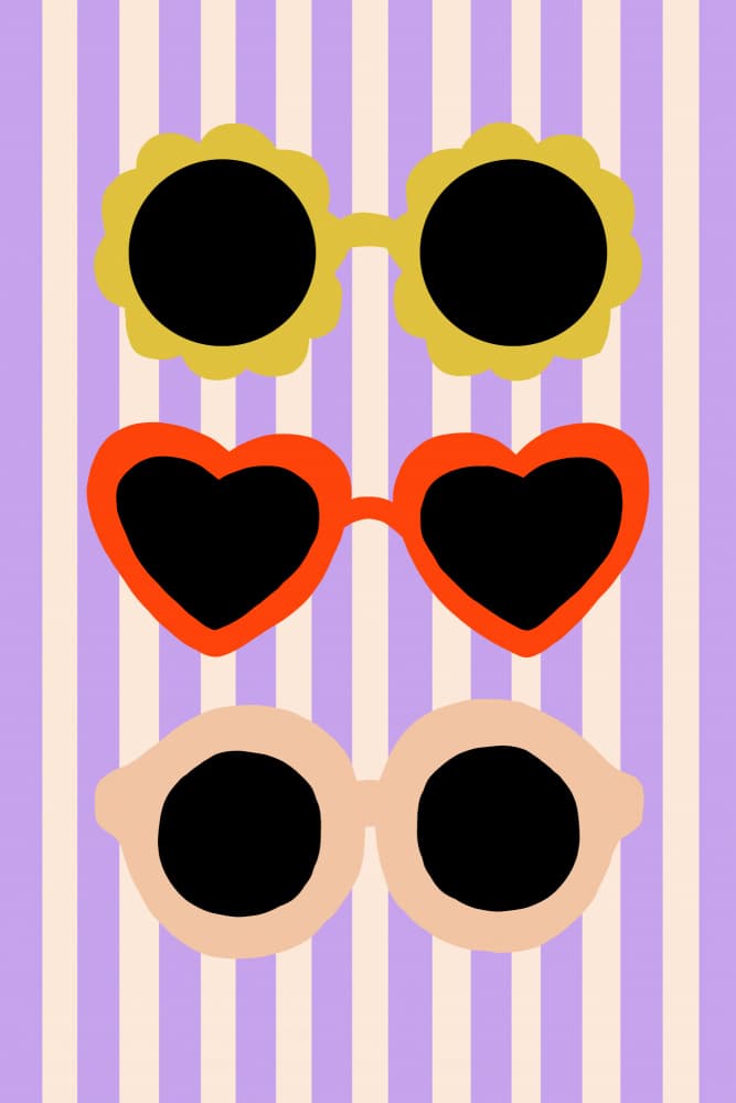 Playful Summer Sunglasses by Maren Gross — canvas wall art