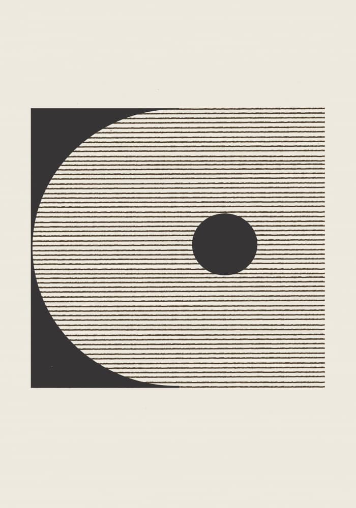 Modern Lines and Circle by THE MIUUS STUDIO — canvas wall art