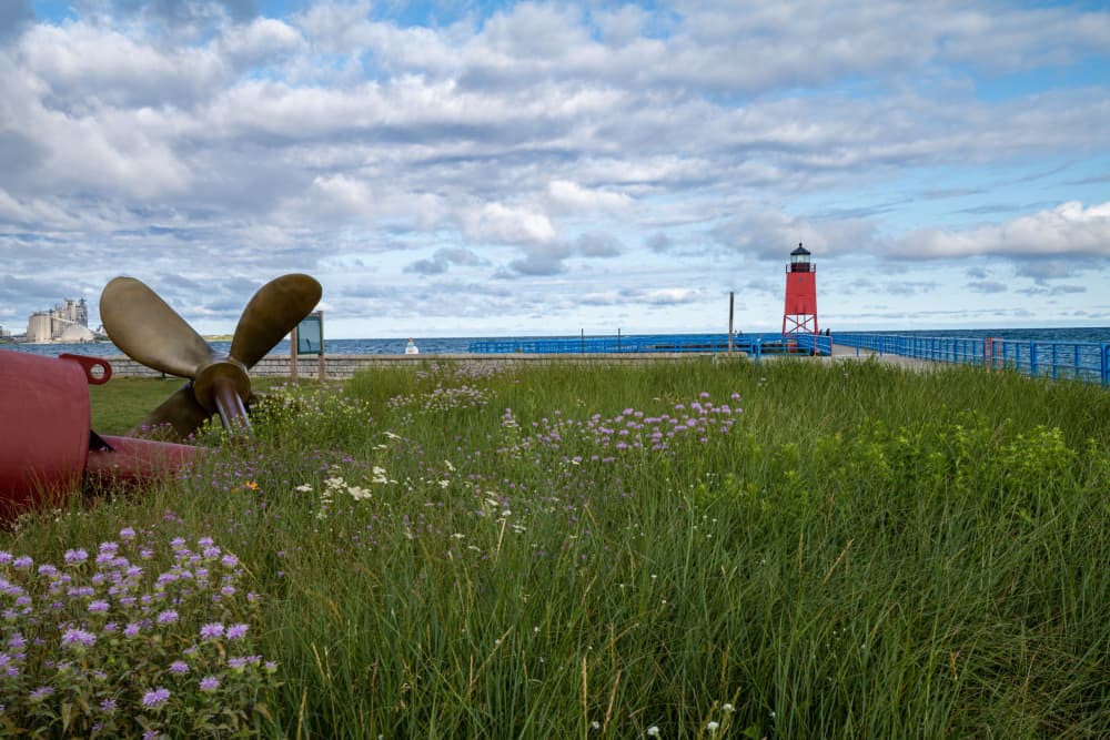 Lakeside Lighthouse Propeller by GuruShots — canvas wall art