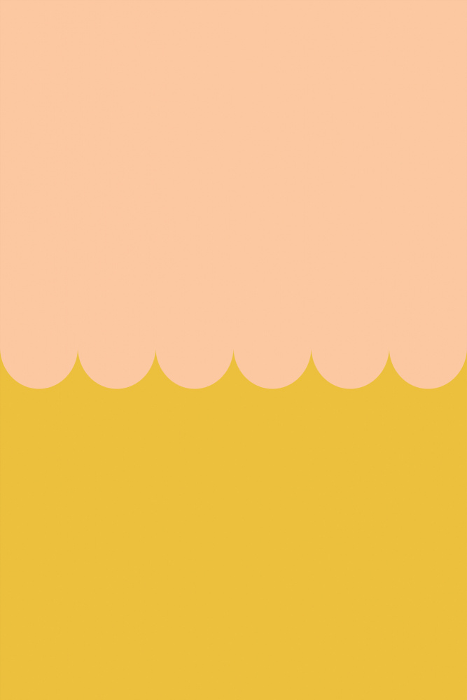 Peach Yellow Scallop Waves by Old Artists Studio — canvas wall art