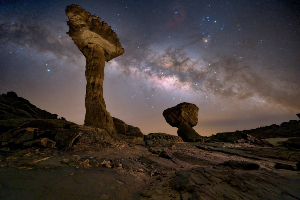 Milky Way Desert Rocks by Vikas Chander — canvas wall art