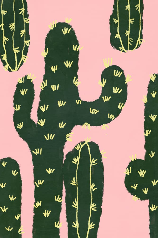 Cactuses by Treechild — canvas wall art