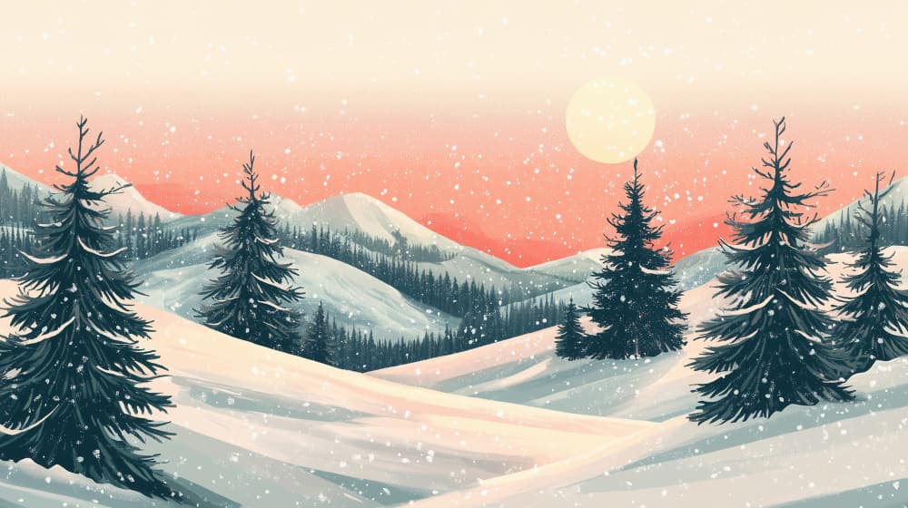 Snowy Mountain Glow by Old Artists Studio IV — canvas wall art