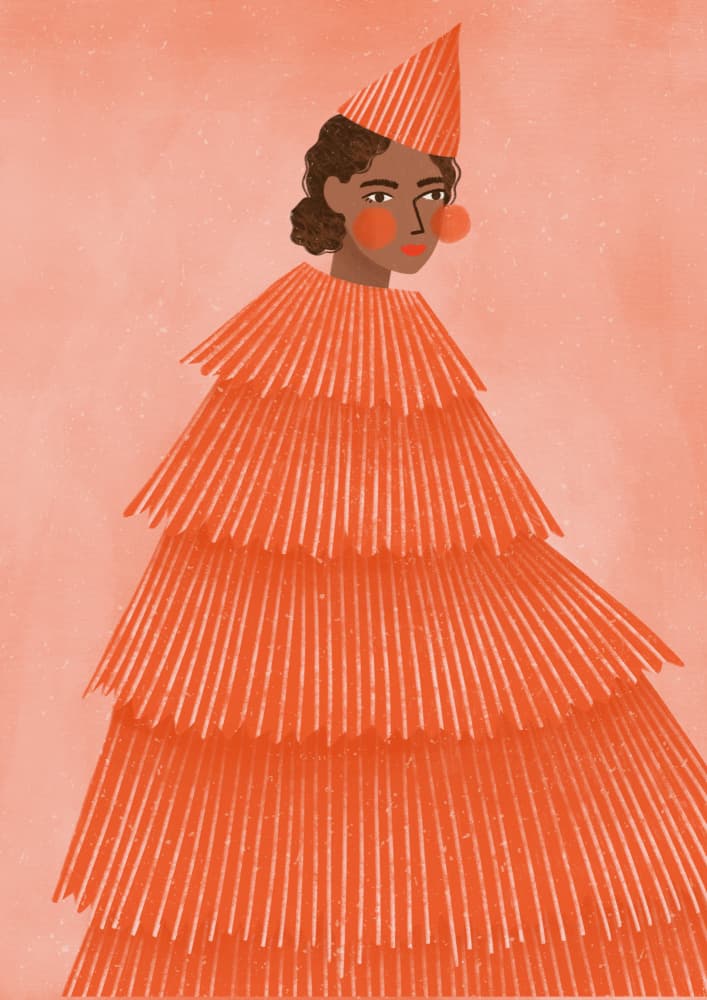 Orange Party Girl by Bea Müller — canvas wall art