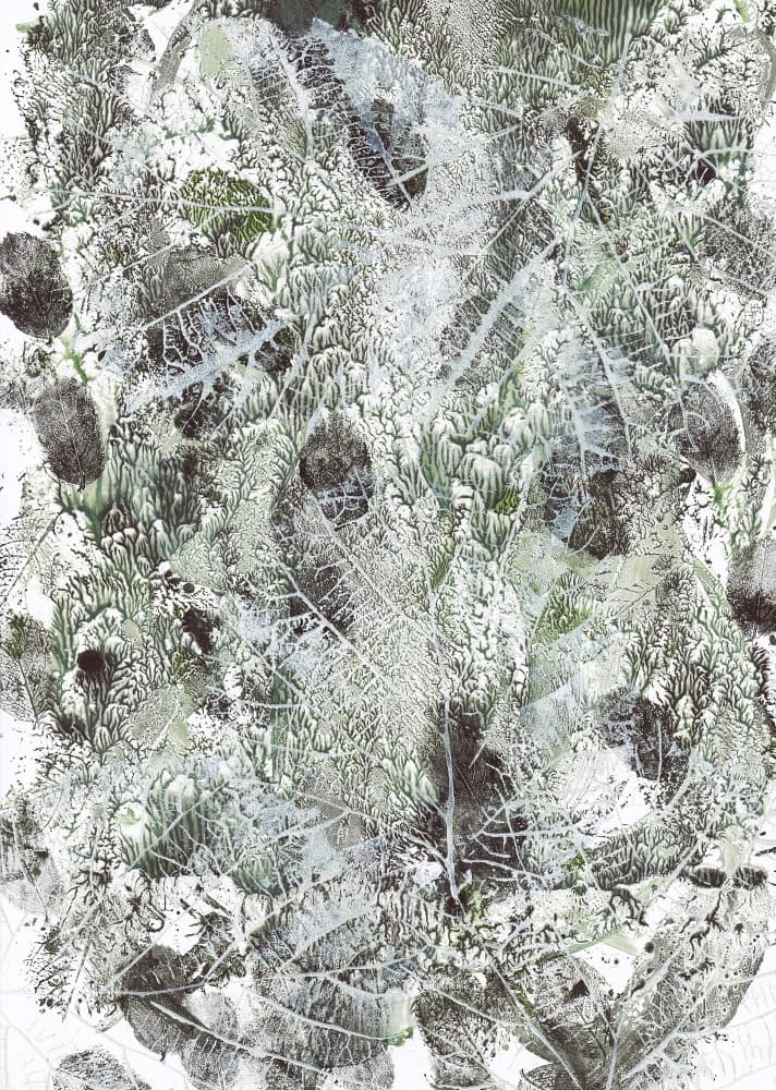 Organic Leaf Imprints by Maira Ribena — canvas wall art