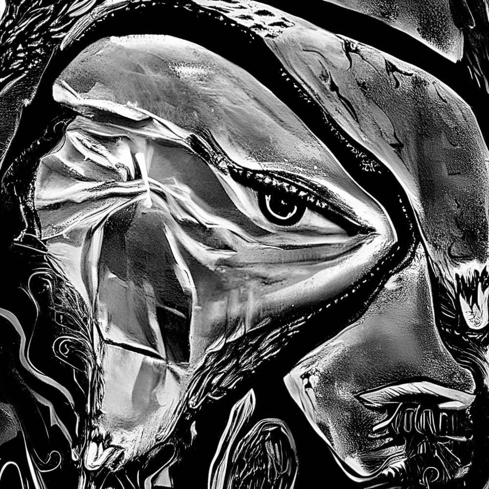 Intense Metallic Gaze by mnemonixART — canvas wall art