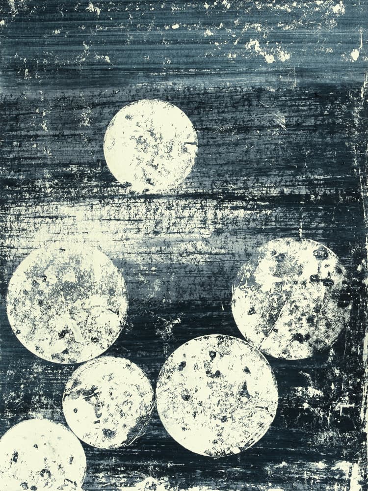 Dark Abstract Circles by Petr Strnad — canvas wall art