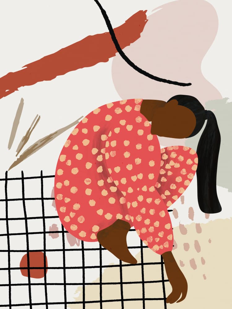 Polka Dot Dreams by Treechild — canvas wall art