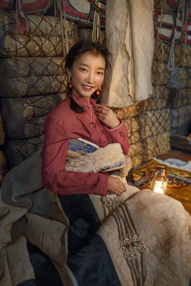 Smiling Mongolian Portrait by 吴子诚WuZiCheng — canvas wall art