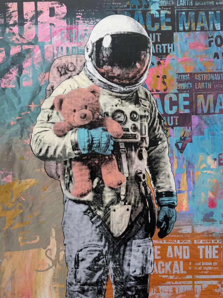 Space Man's Teddy by Микола Курилюк — canvas wall art