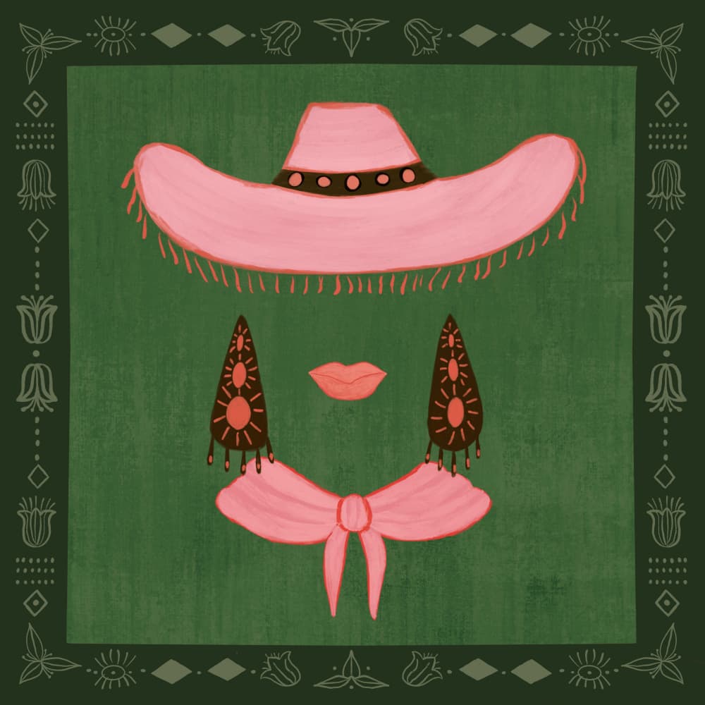 Pink Cowgirl Chic by Aliya Putrus — canvas wall art