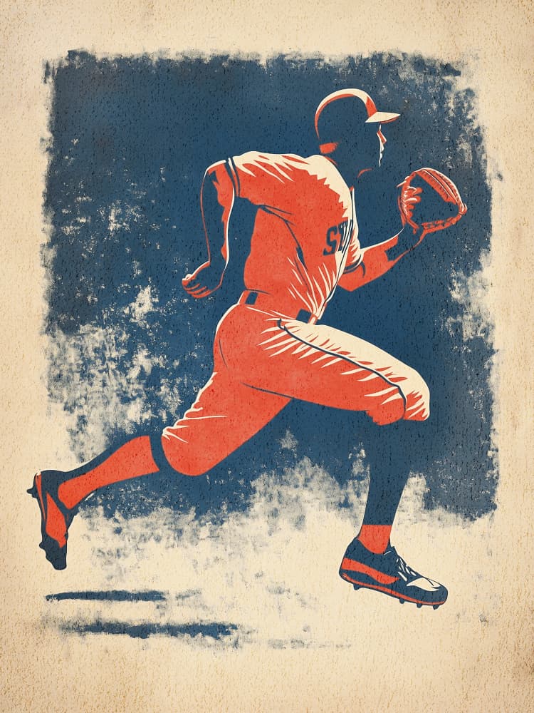 Classic Baseball Player by Old Artists Studio IV — canvas wall art
