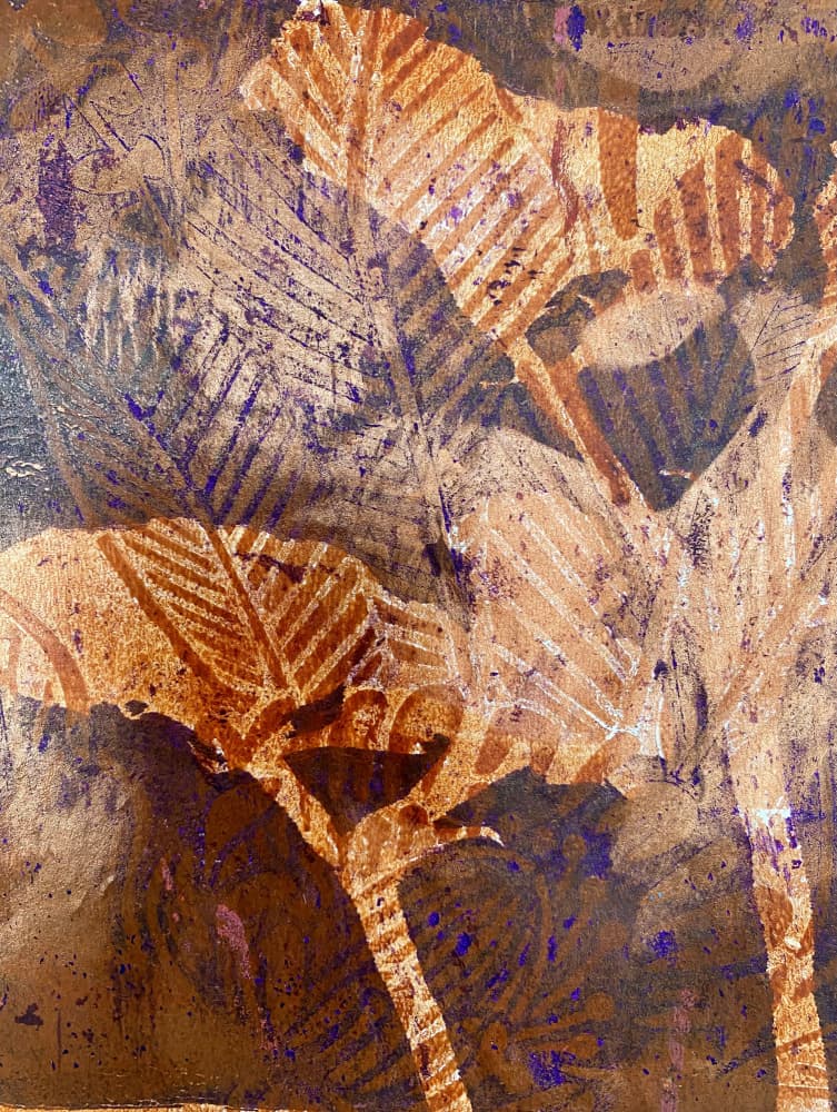 Earthy Leaf Patterns by Berit Pihl — canvas wall art
