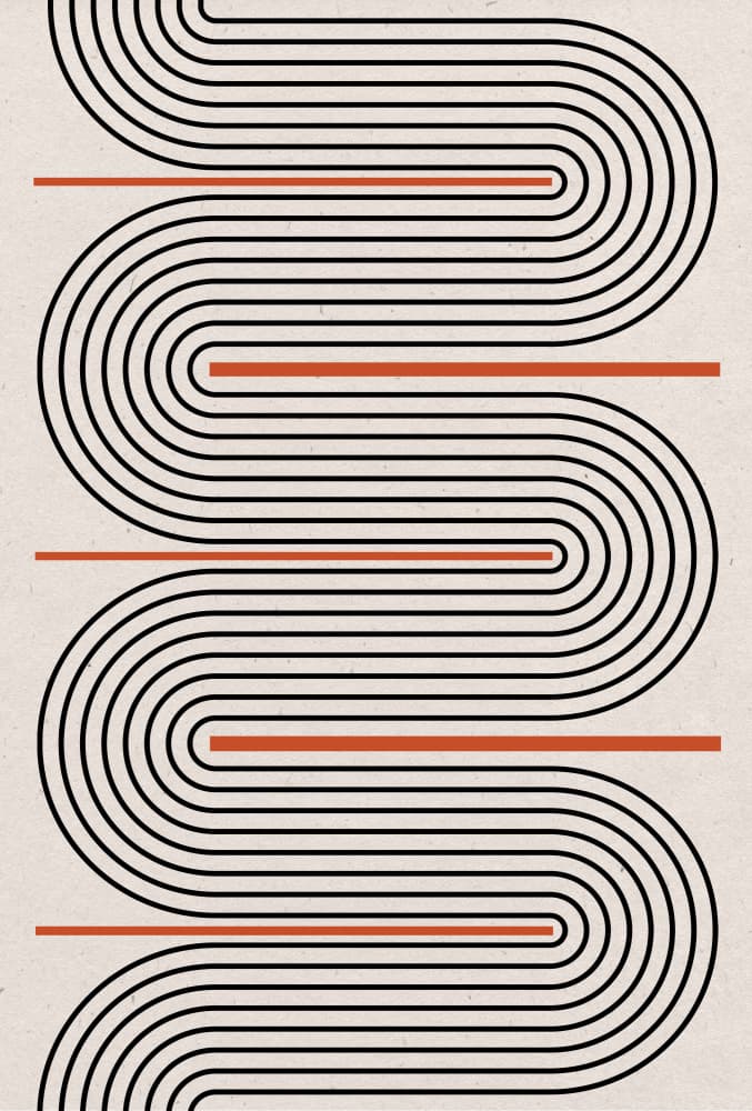 Curved Rhythm Path by THE MIUUS STUDIO — canvas wall art