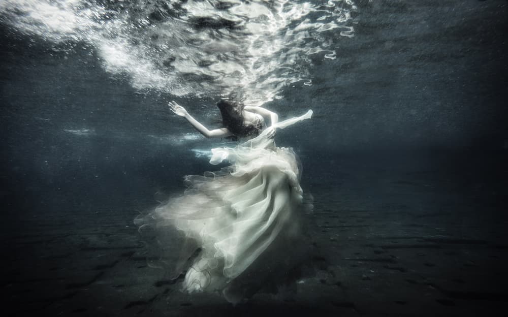 Ethereal Underwater Woman by Yusuf Afandi — canvas wall art