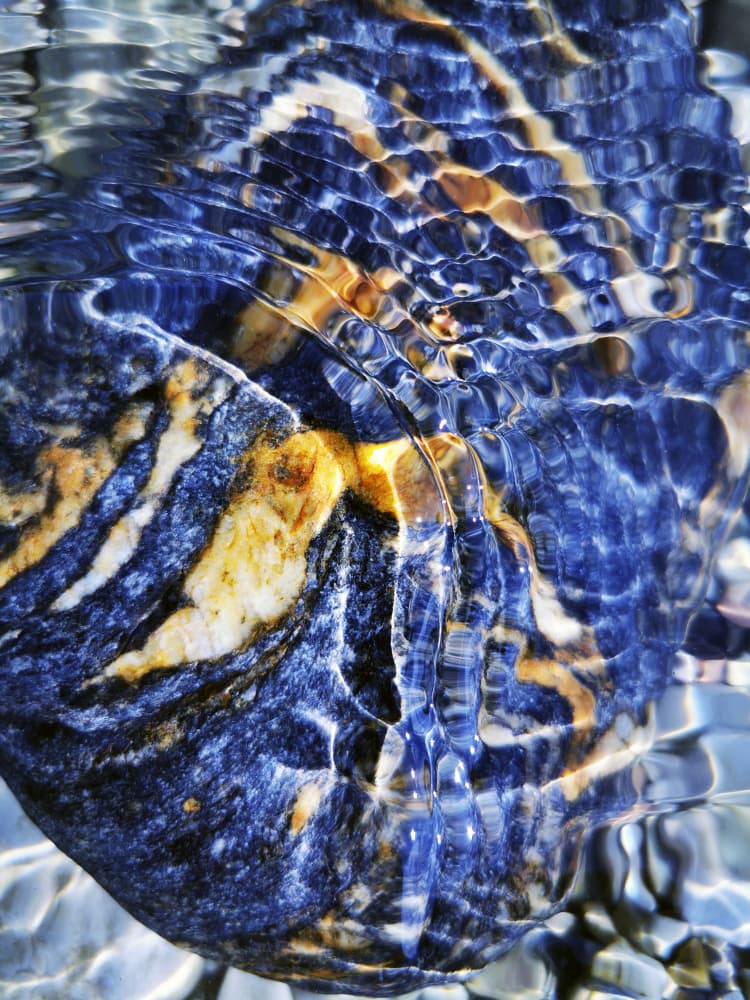 Rippling Blue Stone by Angelo Cerantola — canvas wall art