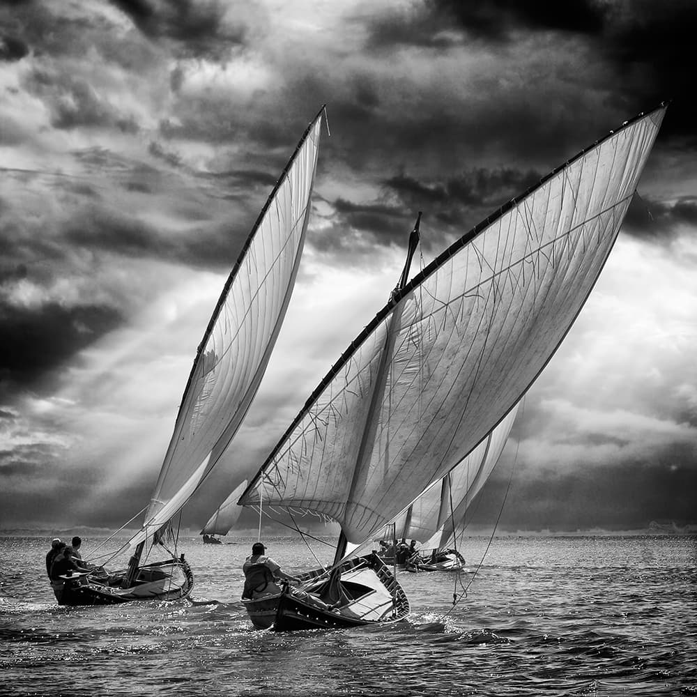 Dramatic Sailing Race by Angel Villalba — canvas wall art
