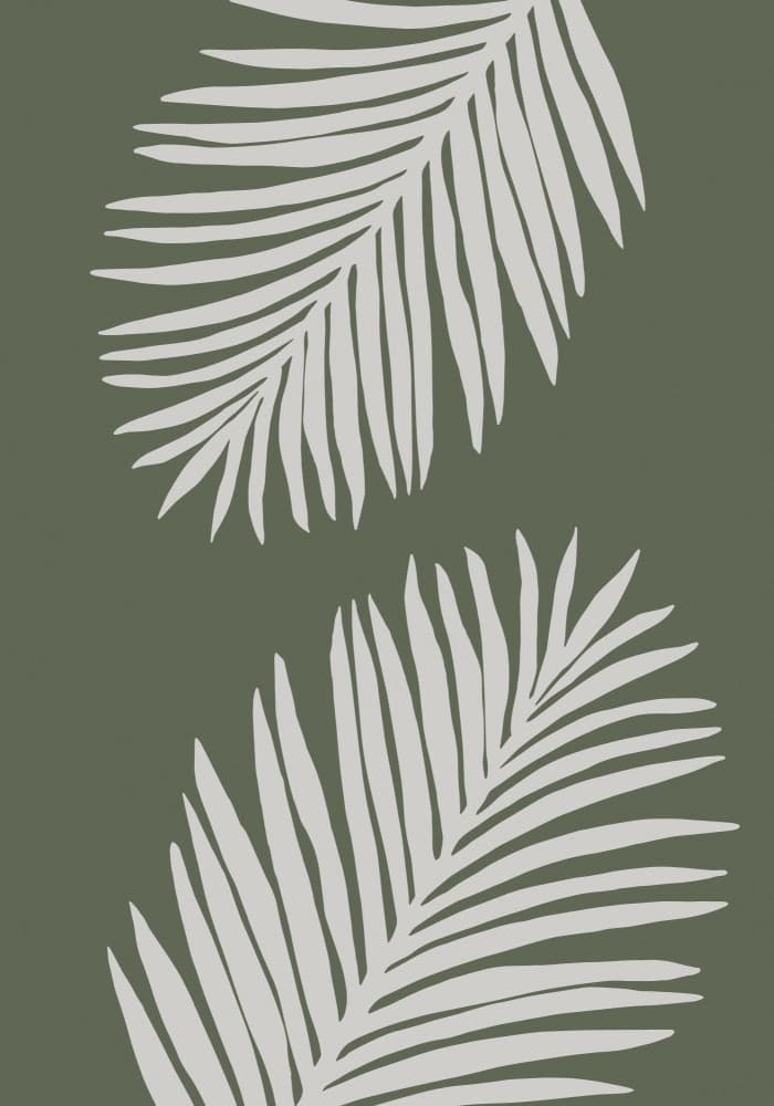 Serene Palm Leaves by Old Artists Studio — canvas wall art