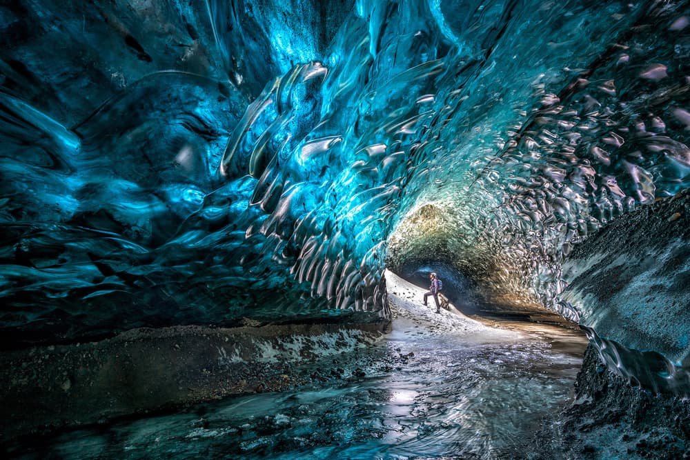 Blue Ice Cave Passage by Álvaro Pérez &amp Jose M. Pérez. Brothers — canvas wall art