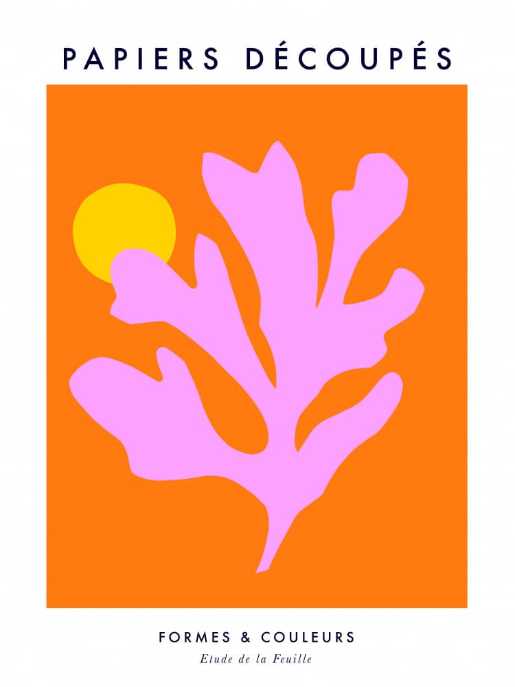 Vibrant Cutout Leaf by Dominique Vari — canvas wall art