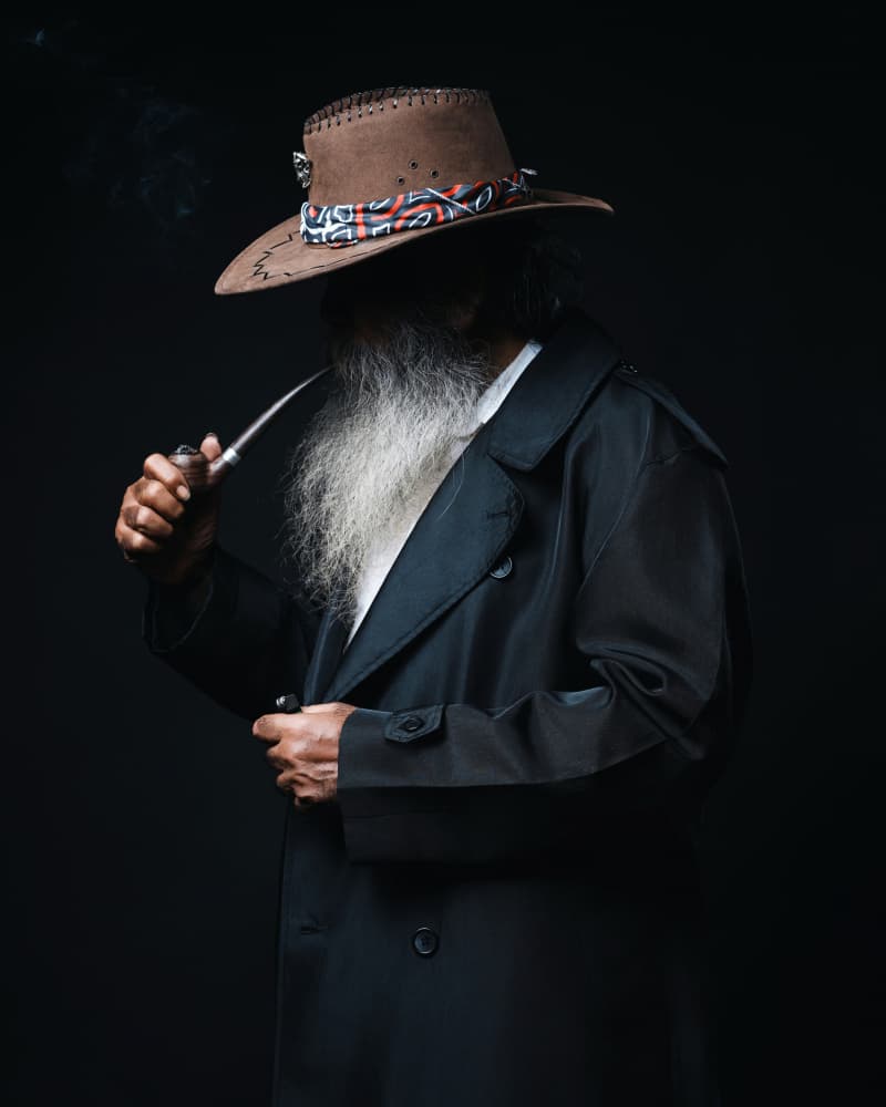 Mysterious Pipe Smoker by Asep Awaludin — canvas wall art