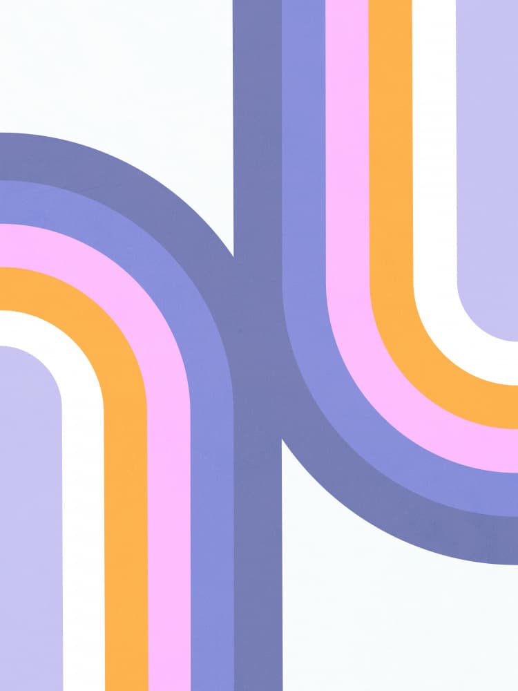 Pastel Curved Lines by Dominique Vari — canvas wall art