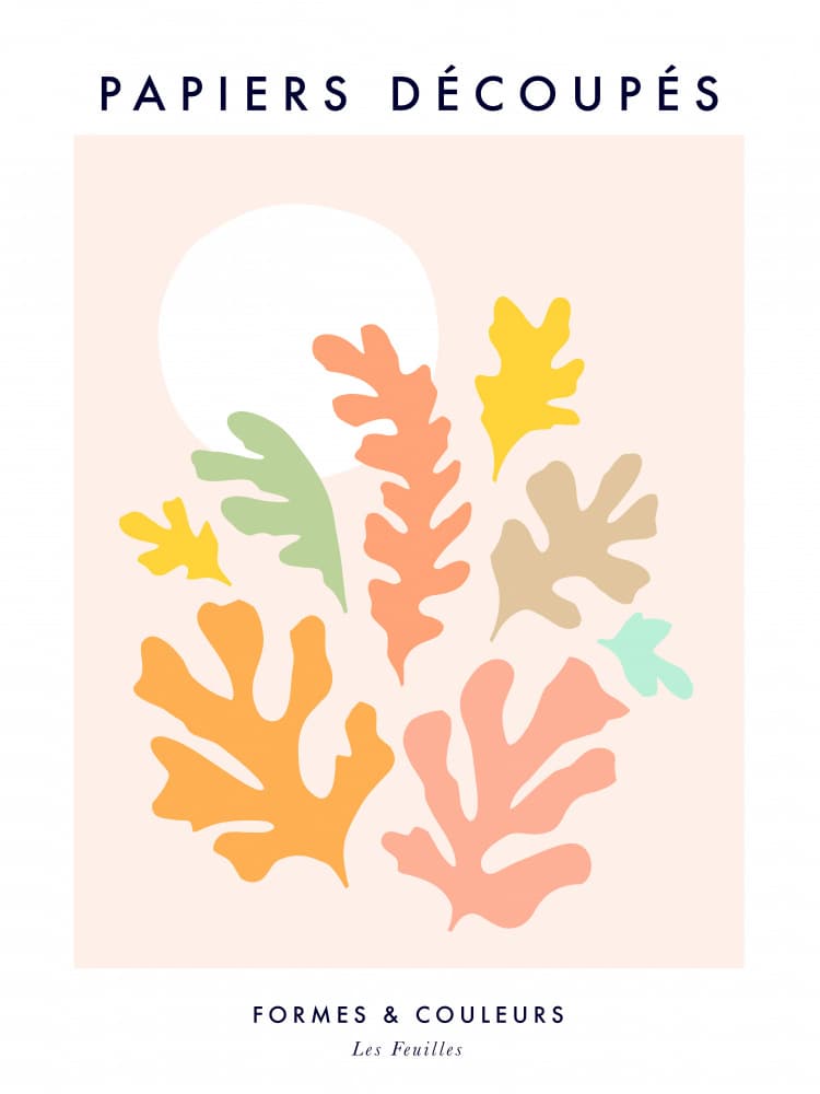 Colorful Cutout Leaves by Dominique Vari — canvas wall art