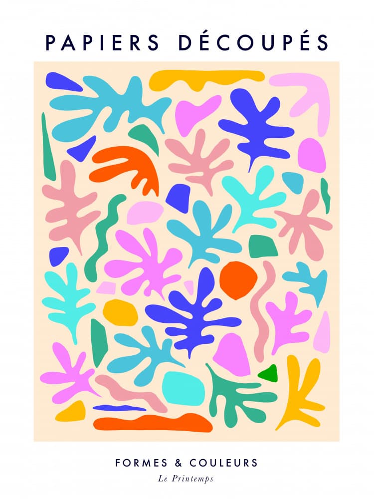 Vibrant Cutout Shapes by Dominique Vari — canvas wall art