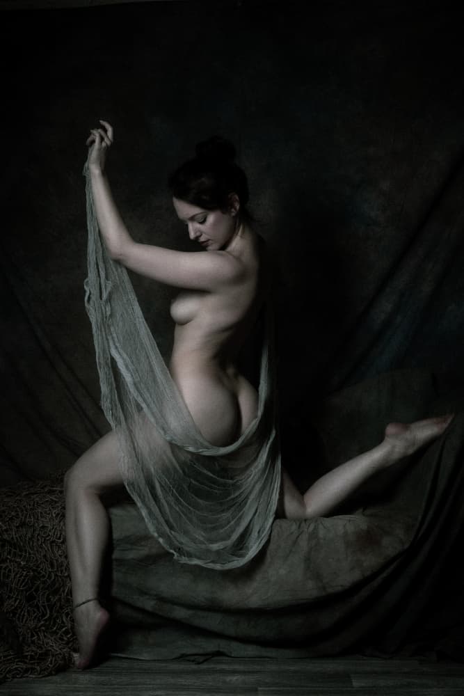 Sensual Form Dark Drape by Ruth Franke — canvas wall art