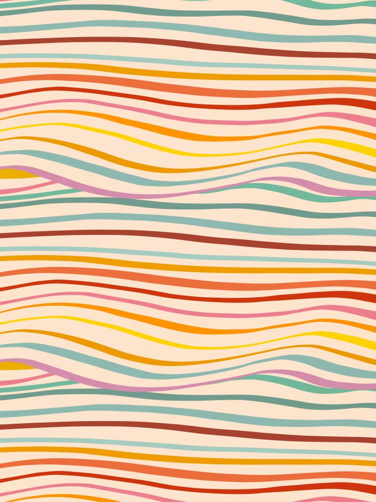 Colorful Wave Pattern by Dominique Vari — canvas wall art