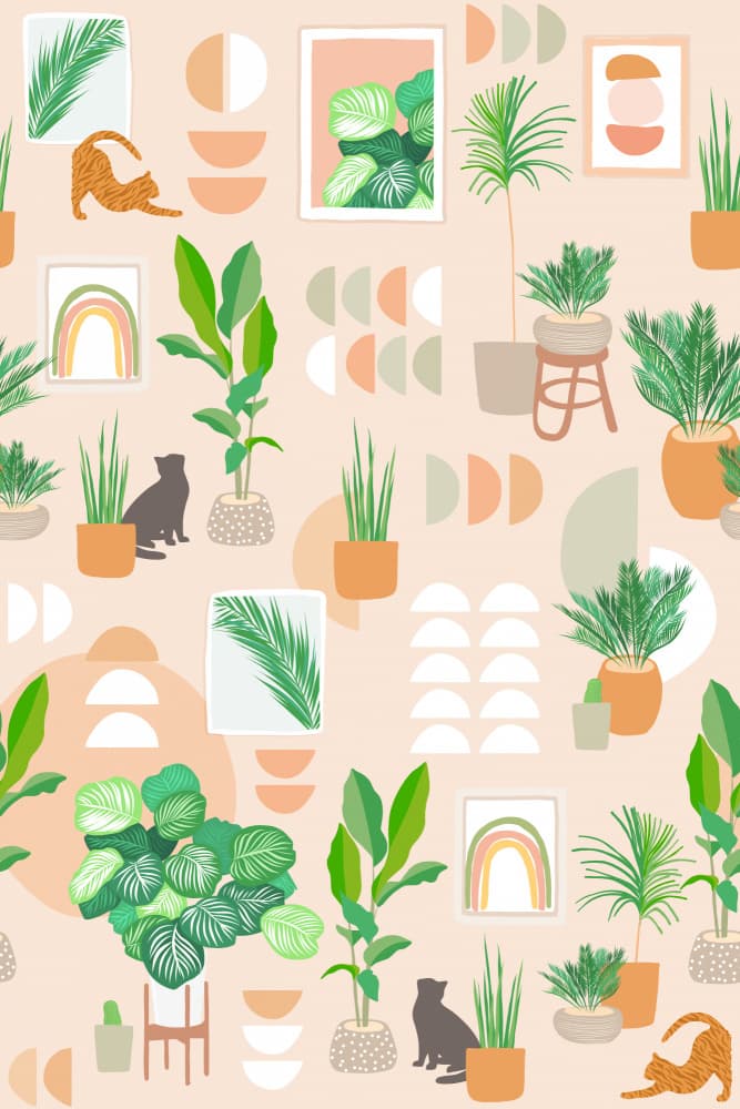 Modern Boho Houseplants by Dominique Vari — canvas wall art