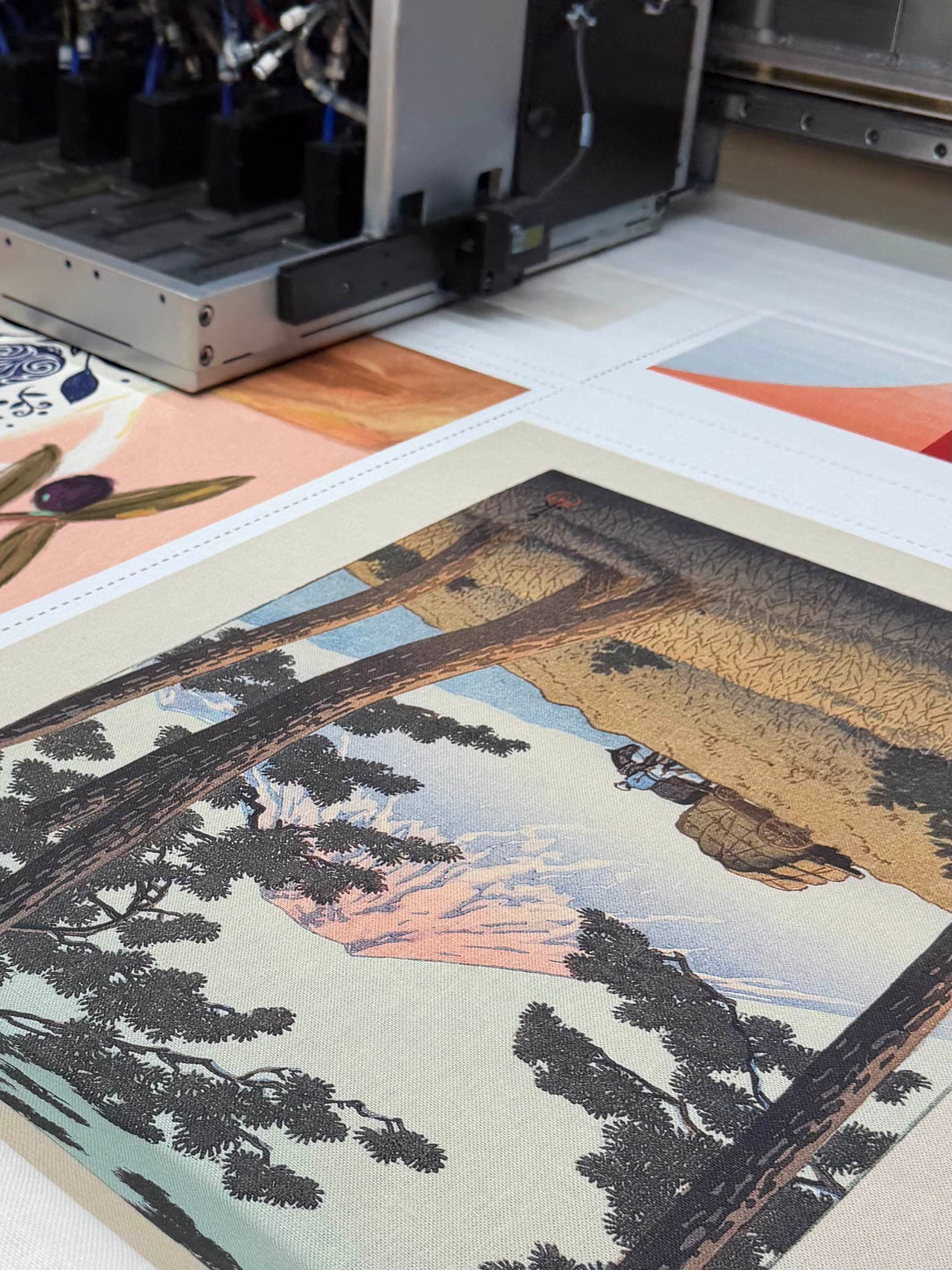 linen wall art printing process linvela gallery